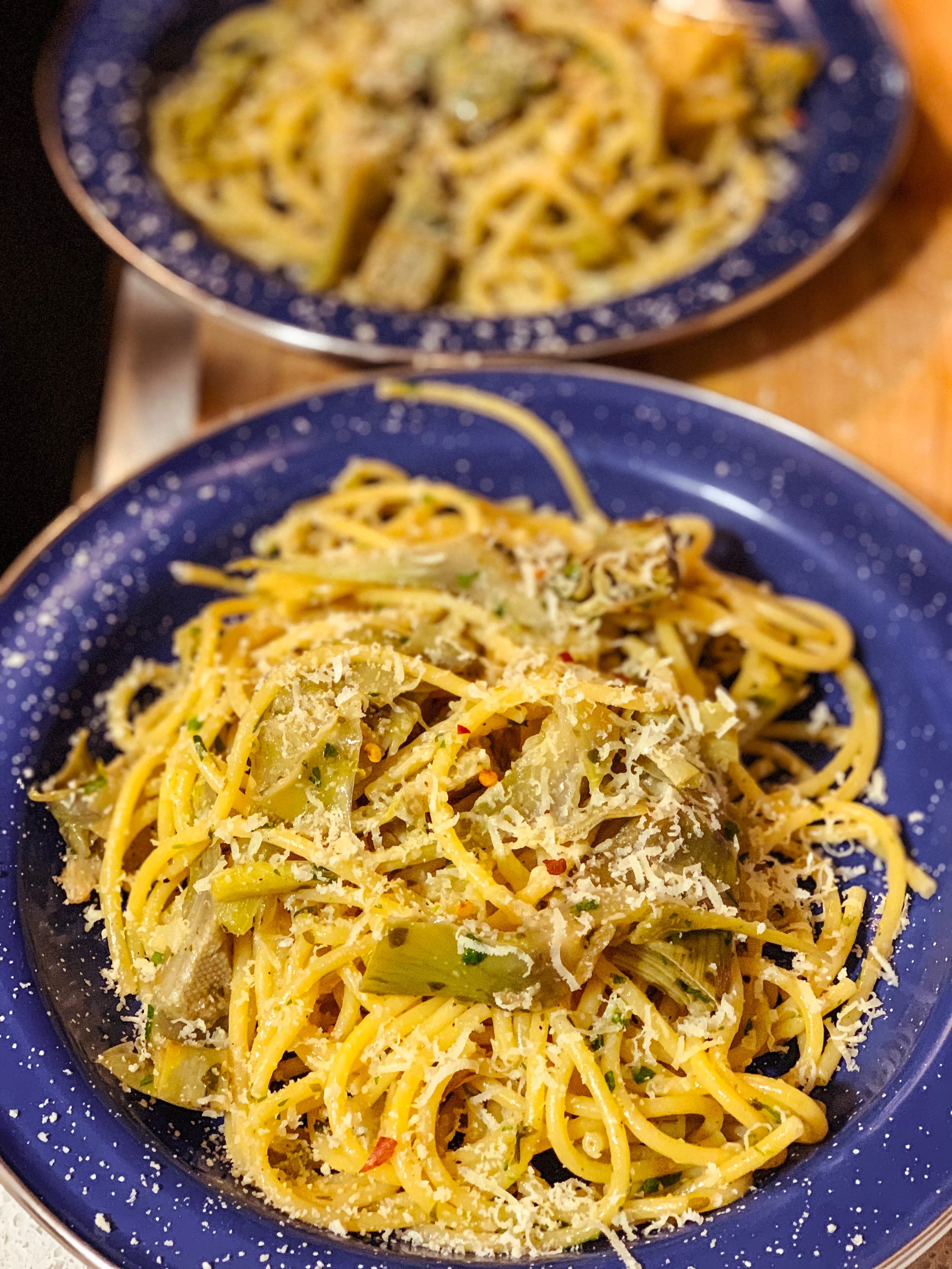 Carla Lalli Music's  Spaghetti with Braised Artichokes