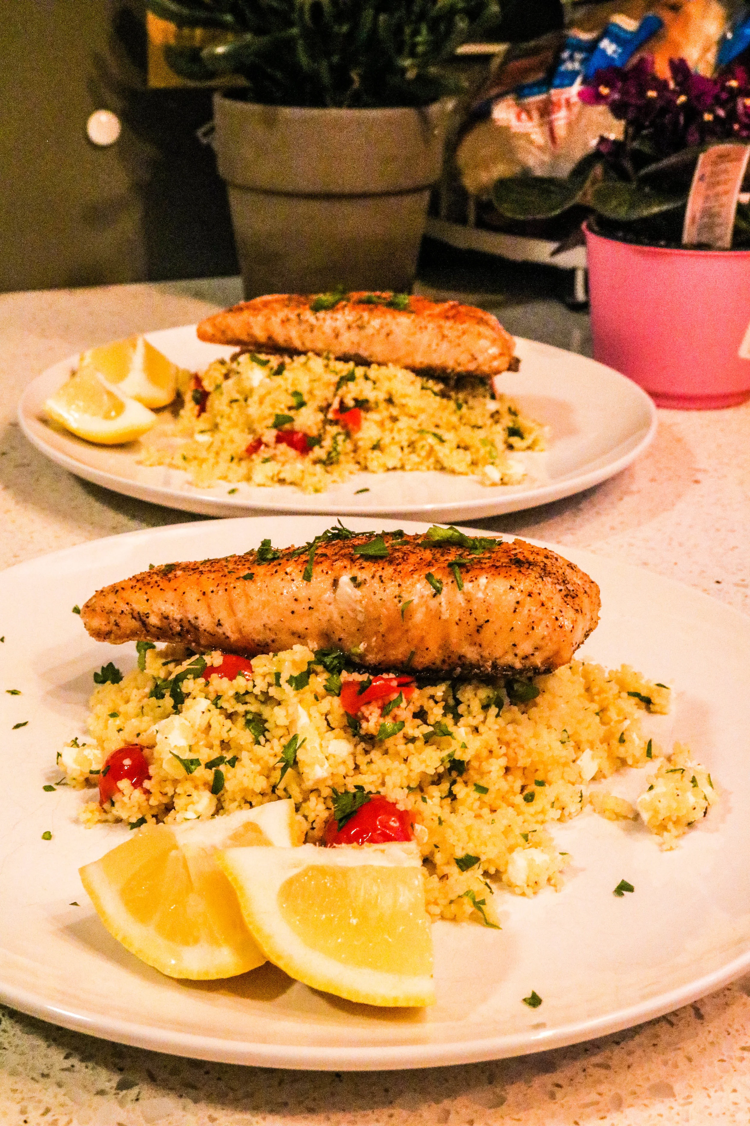 Summer Salmon and Lemon Couscous Salad