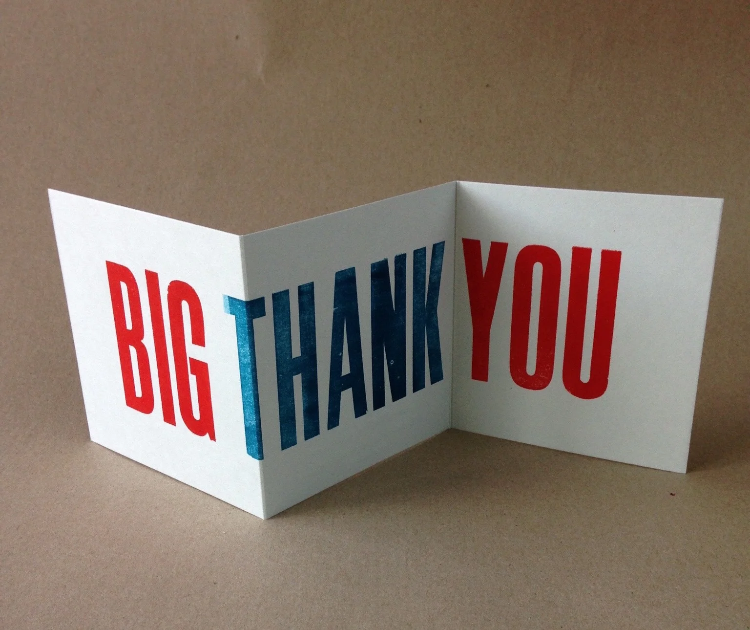 A Big Thank You card