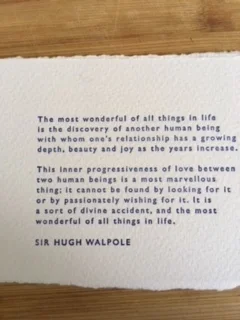 Wedding quote, Sir Hugh Walpole