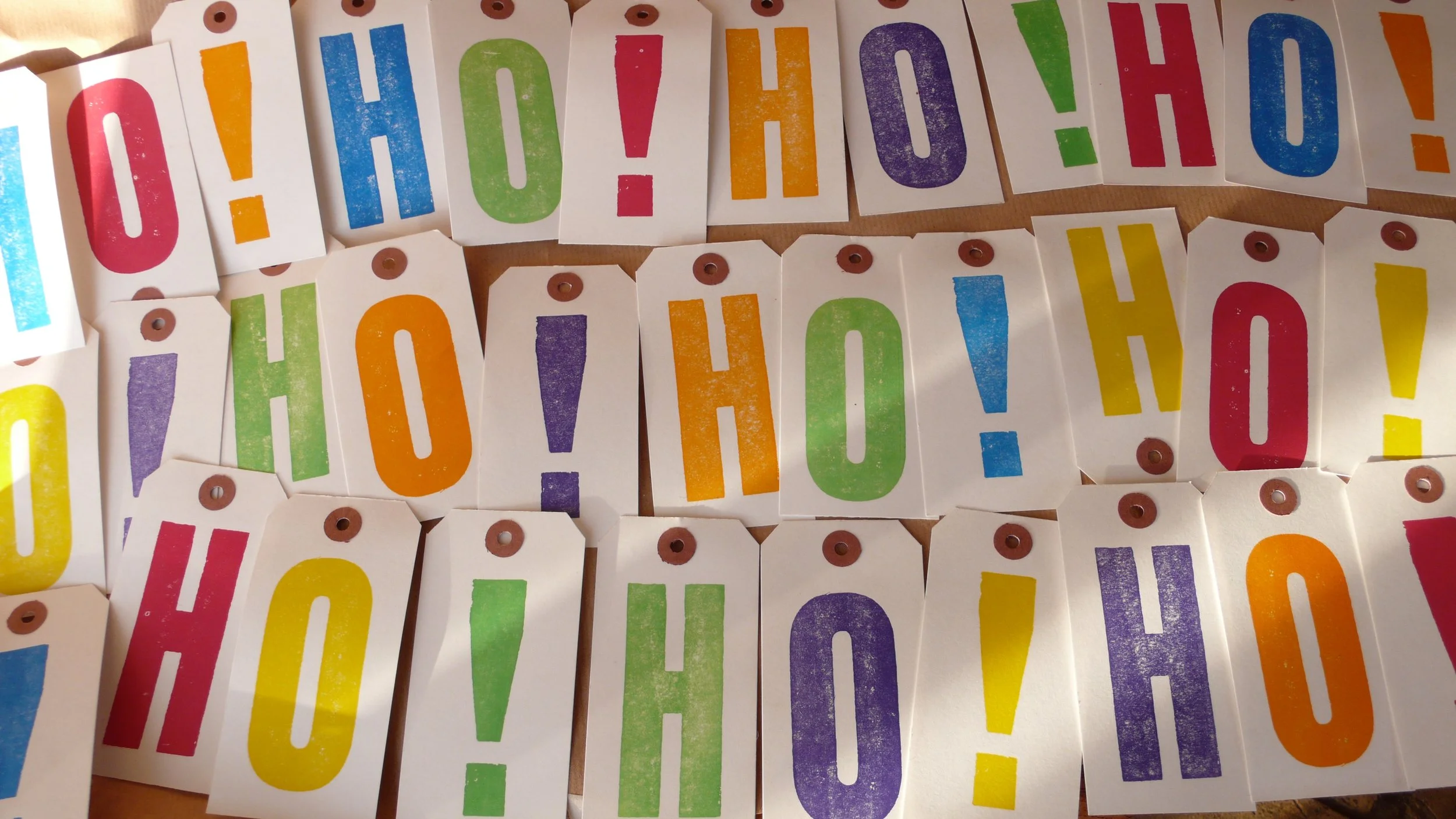 Commission - multi-colours printed on luggage tags.