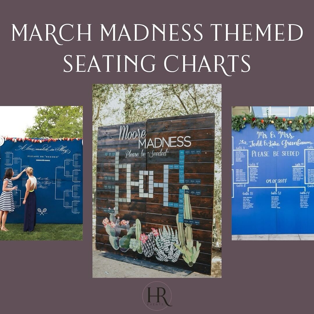 In honor of March Madness, here are some March Madness themed seating charts for all the sports couples! 🤩🏀💍How fun are these? 
&bull;
#marchmadness #weddingseatingchart #weddinginspiration #weddingseatingplan #weddingcoordinator #weddingplanner #