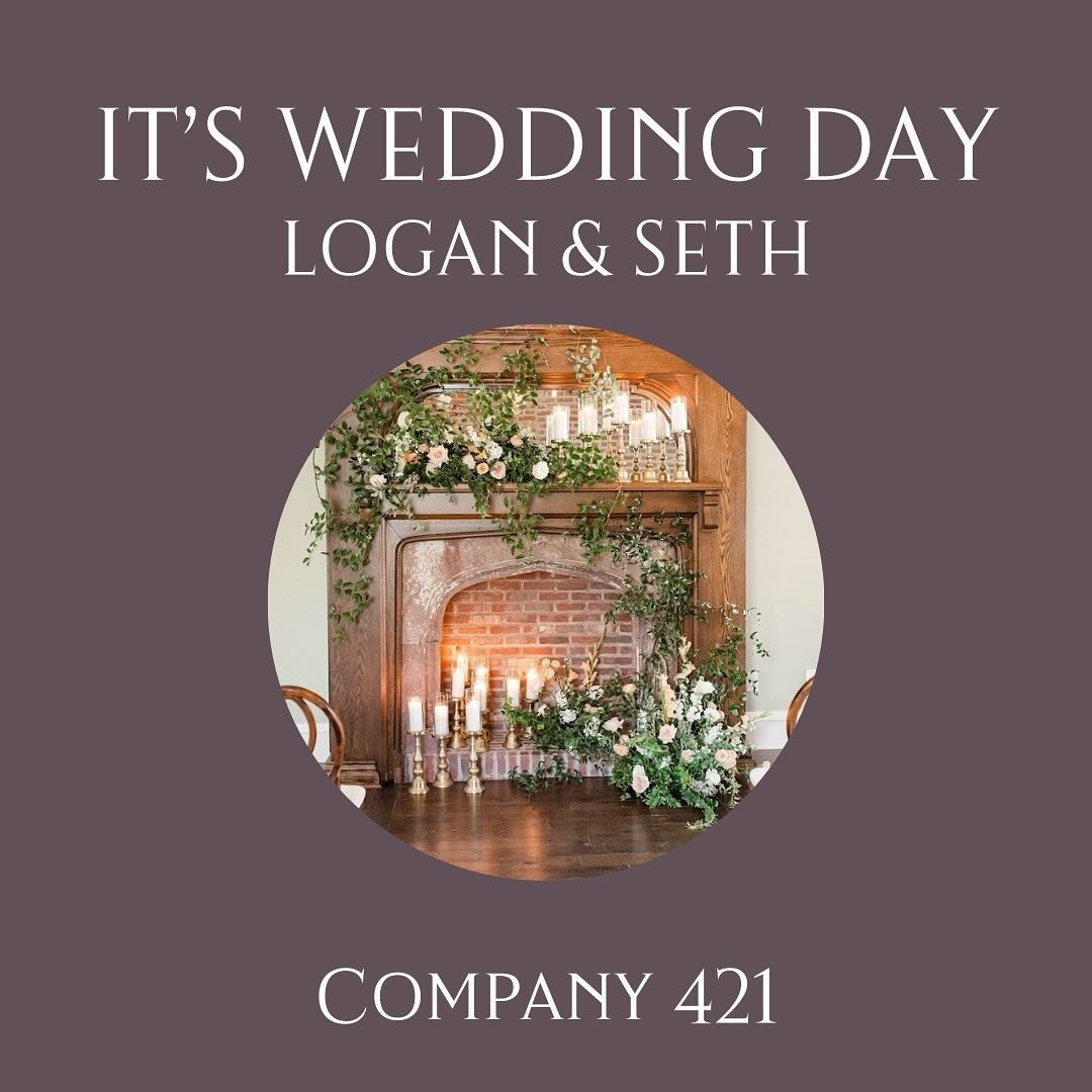 It&rsquo;s wedding day for Logan and Seth at our venue @company.421 ! 😍💍
&bull;
#weddingday #weddinginspiration #weddingplanner #smallwedding #intimatewedding #weddingvenue