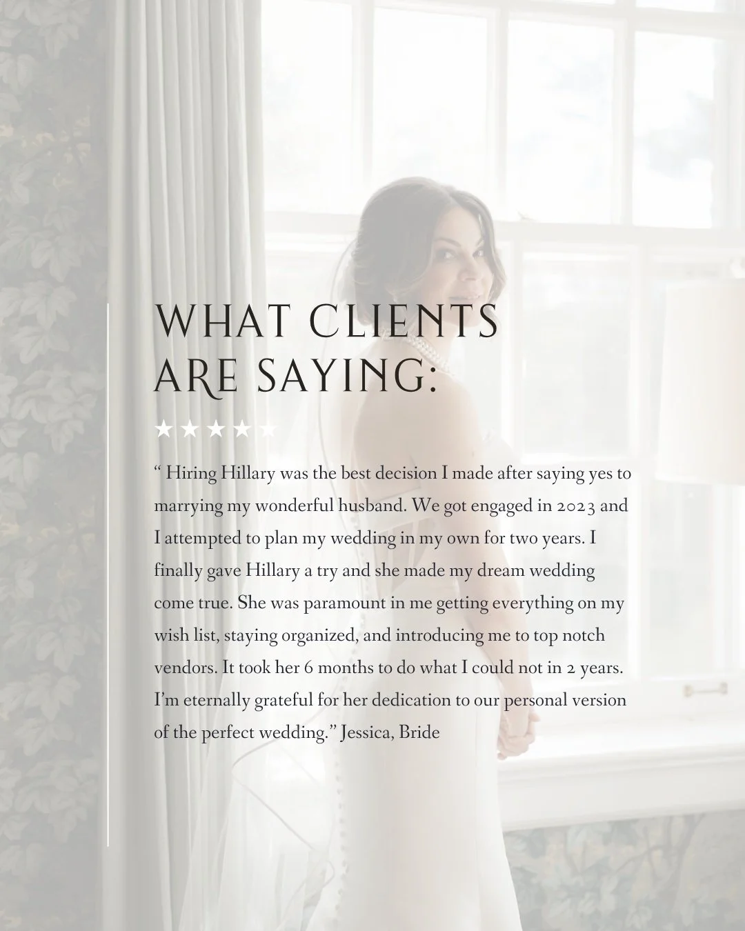 Some reviews just hit a little deeper 🤍

Jessica tried planning her wedding on her own for two years&hellip;
and in just 6 months, we brought her full vision to life.

This is exactly why I do what I do.

Planning a wedding isn&rsquo;t just about ti
