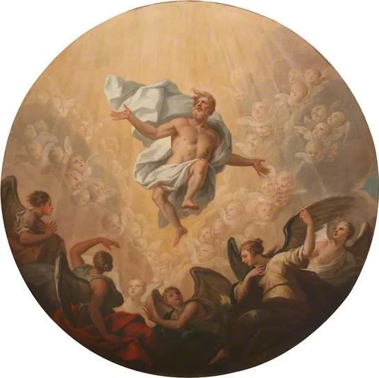 Ascension roundel, the Chapel of The Queen’s College, Oxford
