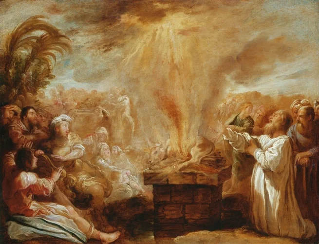 Domenico Fatti. The Sacrifice of Elijah Before the Priests of Baal.