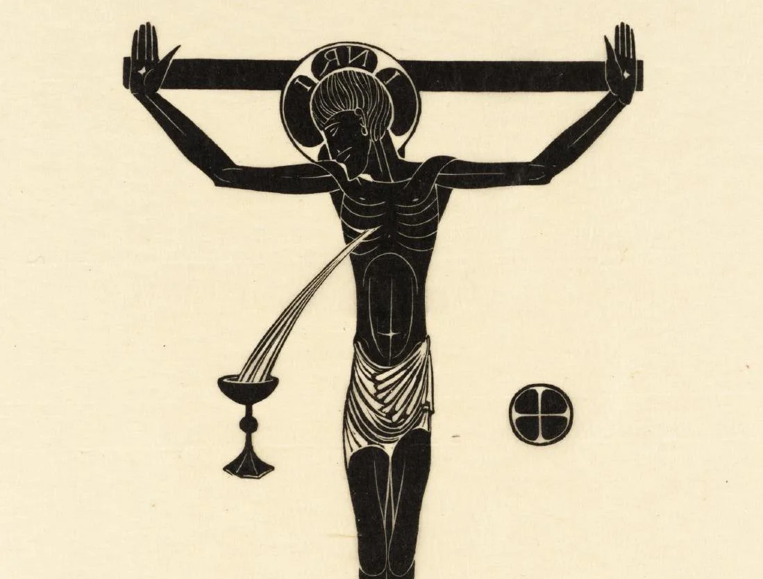 Eric Gill. Crucifix, Chalice & Host .