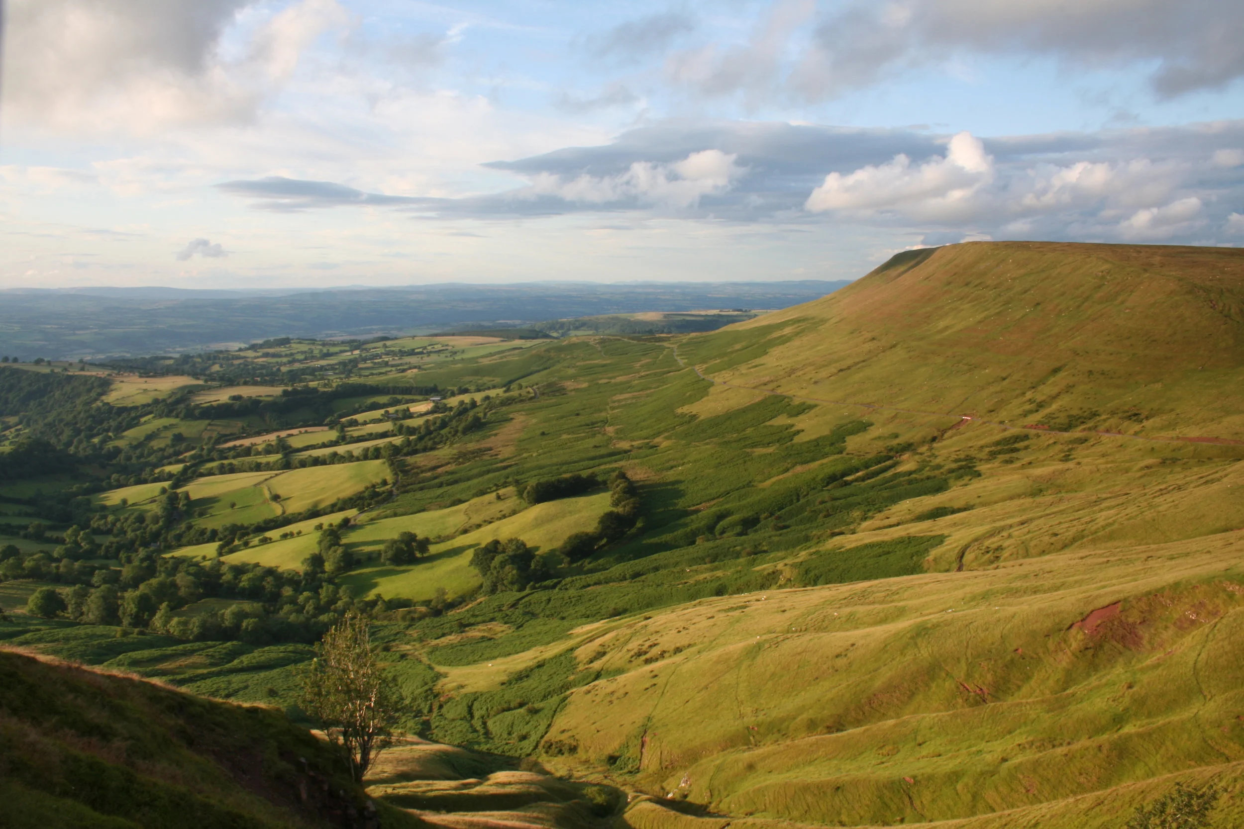 Hay Bluff with the Wye Valley in the distance