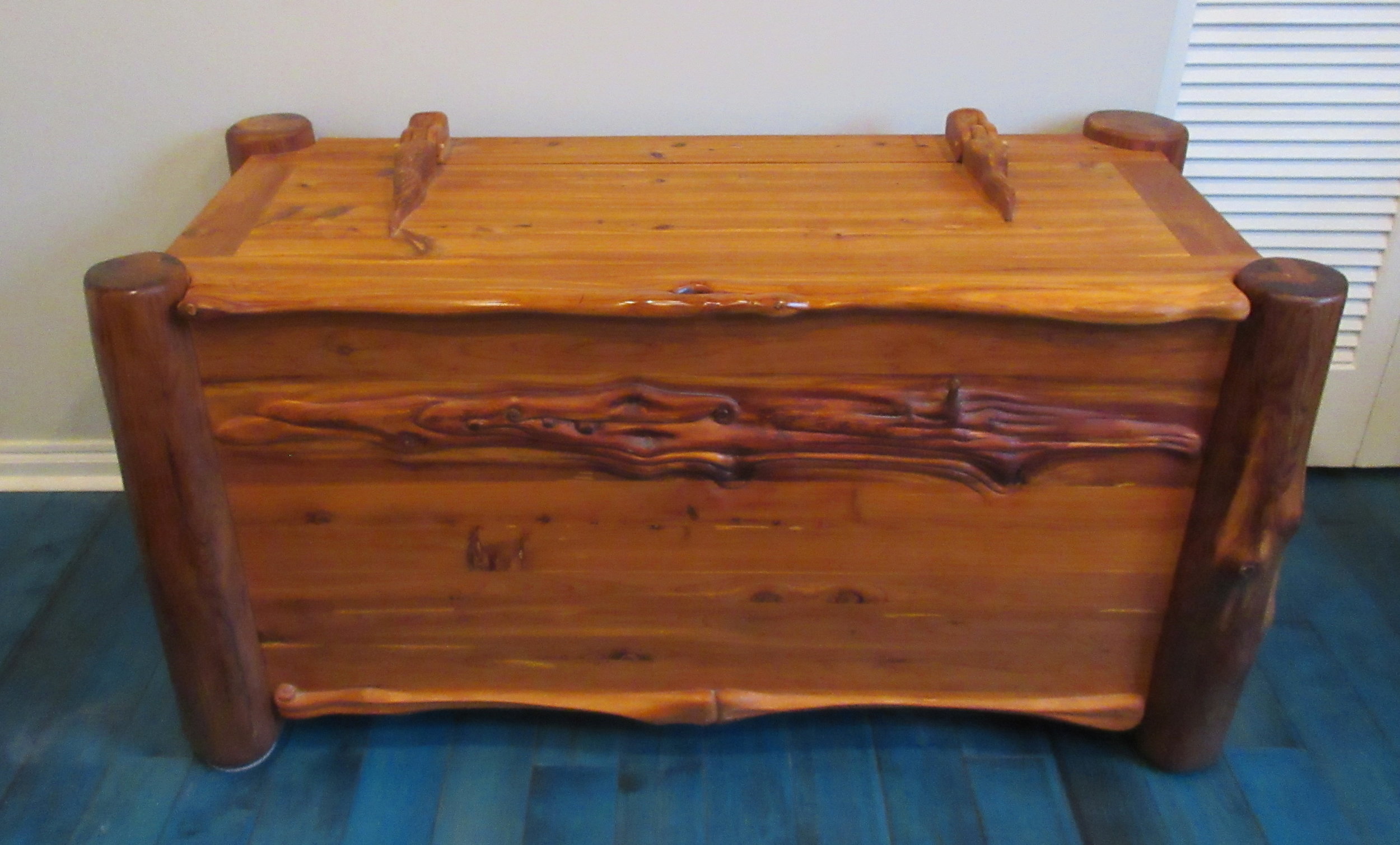 Carved Cedar Chest