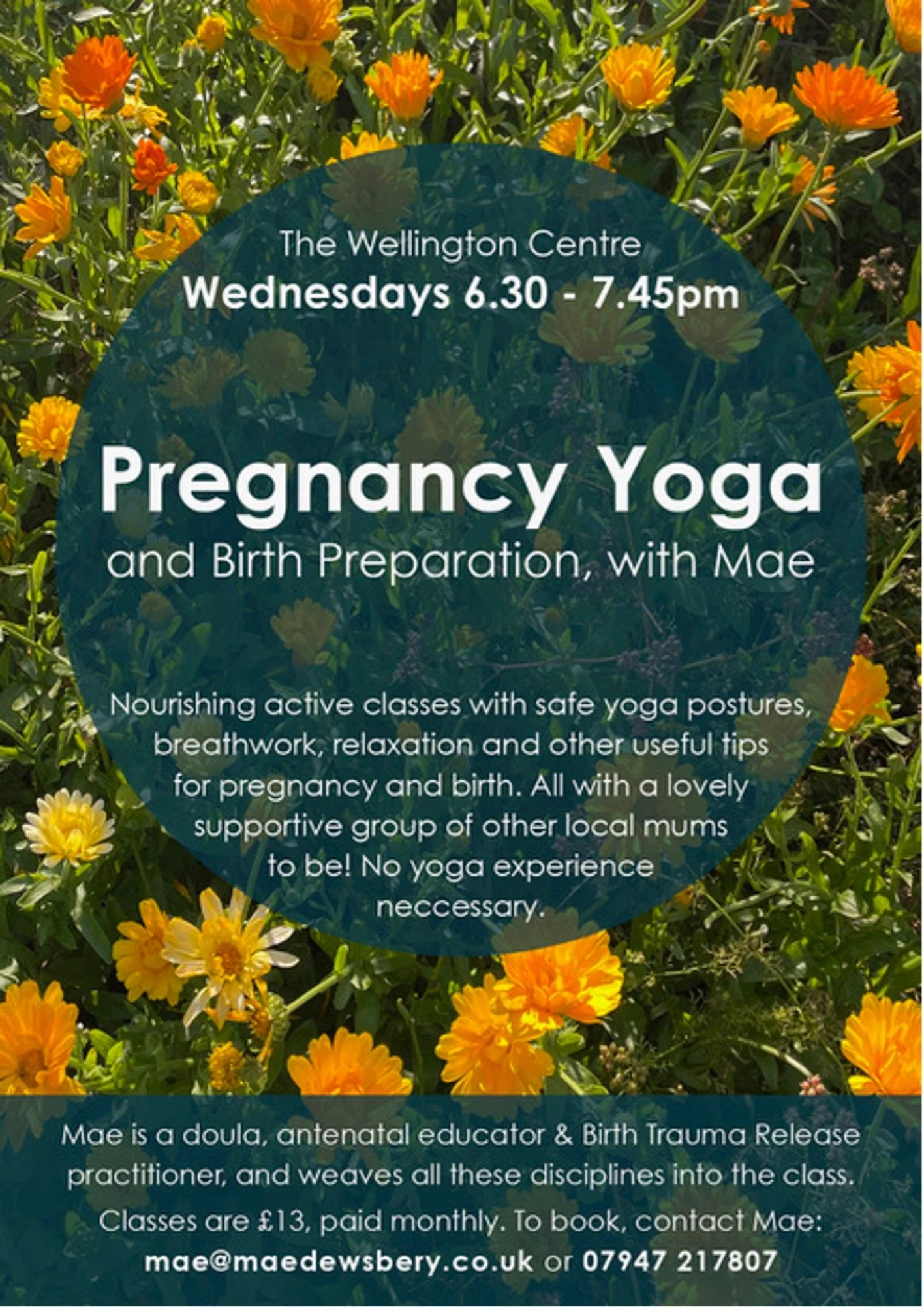 February Offer:  Pregnancy Yoga and Birth Preparation with Mae - Every Wednesday at 6.30pm