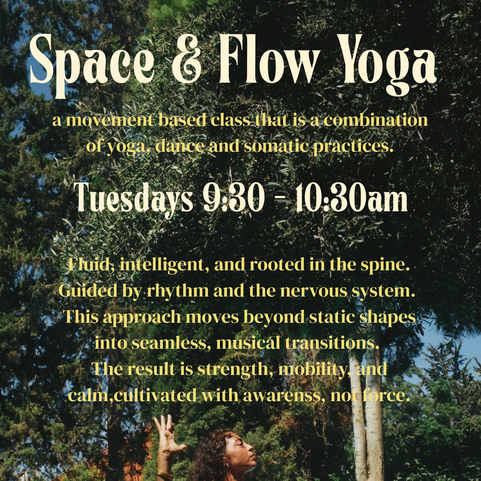 Updated timings for  Gabriella's Space &amp; Flow Yoga is now at 9.30am, every Tuesday
