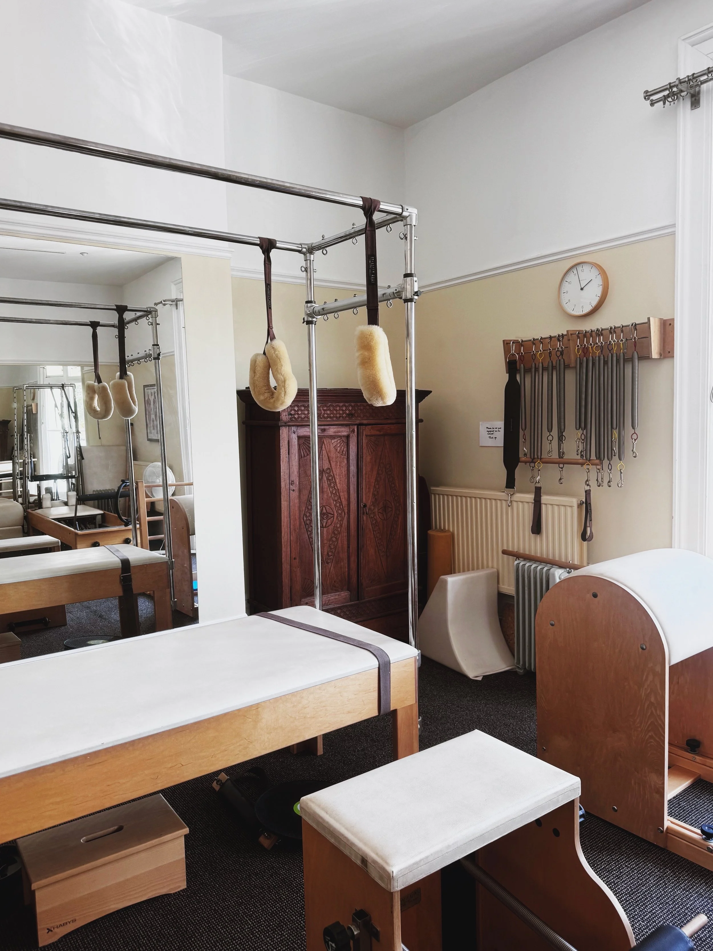 Pilates Equipment class available every Friday with Zoé