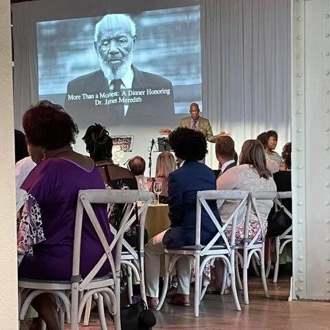 A dinner honoring Dr. James Meredith, photo courtesy of author.
