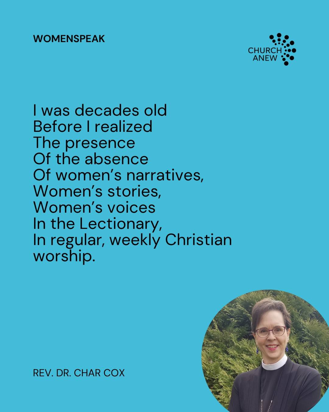 Men's voices dominate the biblical narrative. What rises up when we let women speak? Rev. Dr. Char Rachuy Cox powerfully interweaves eight voices to draw our imagination into the complexity of women in Scripture. Link in bio!