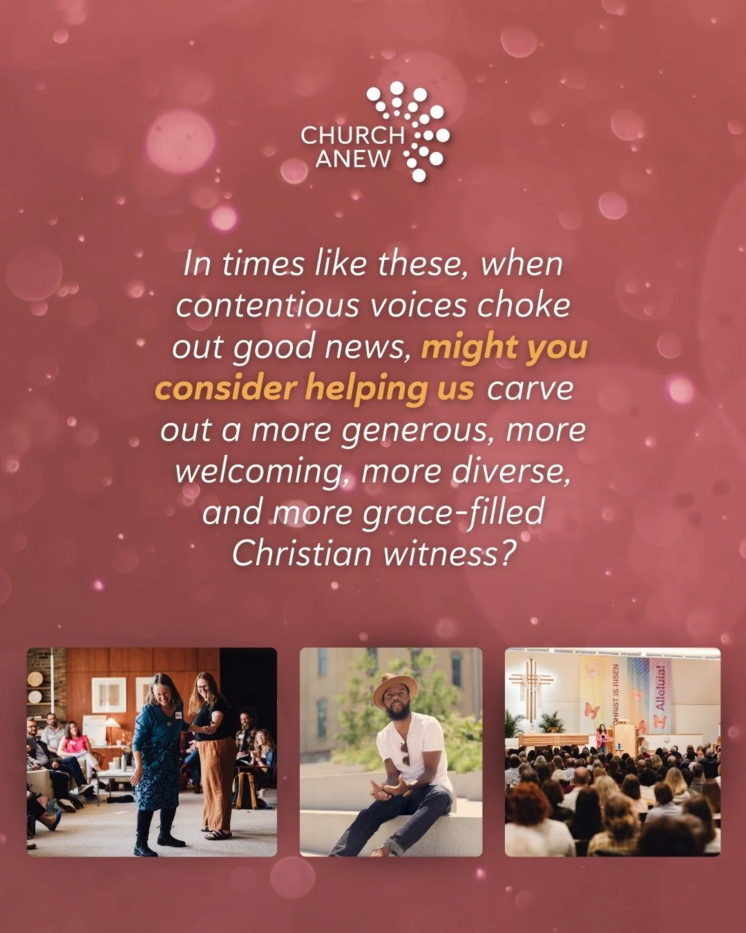 We invite you to consider making a year-end gift to support the future of our collective work. Every donation helps us amplify fresh voices and nurture a more generous, diverse, and hope-filled church. Join us in shaping the future of faith. Make you