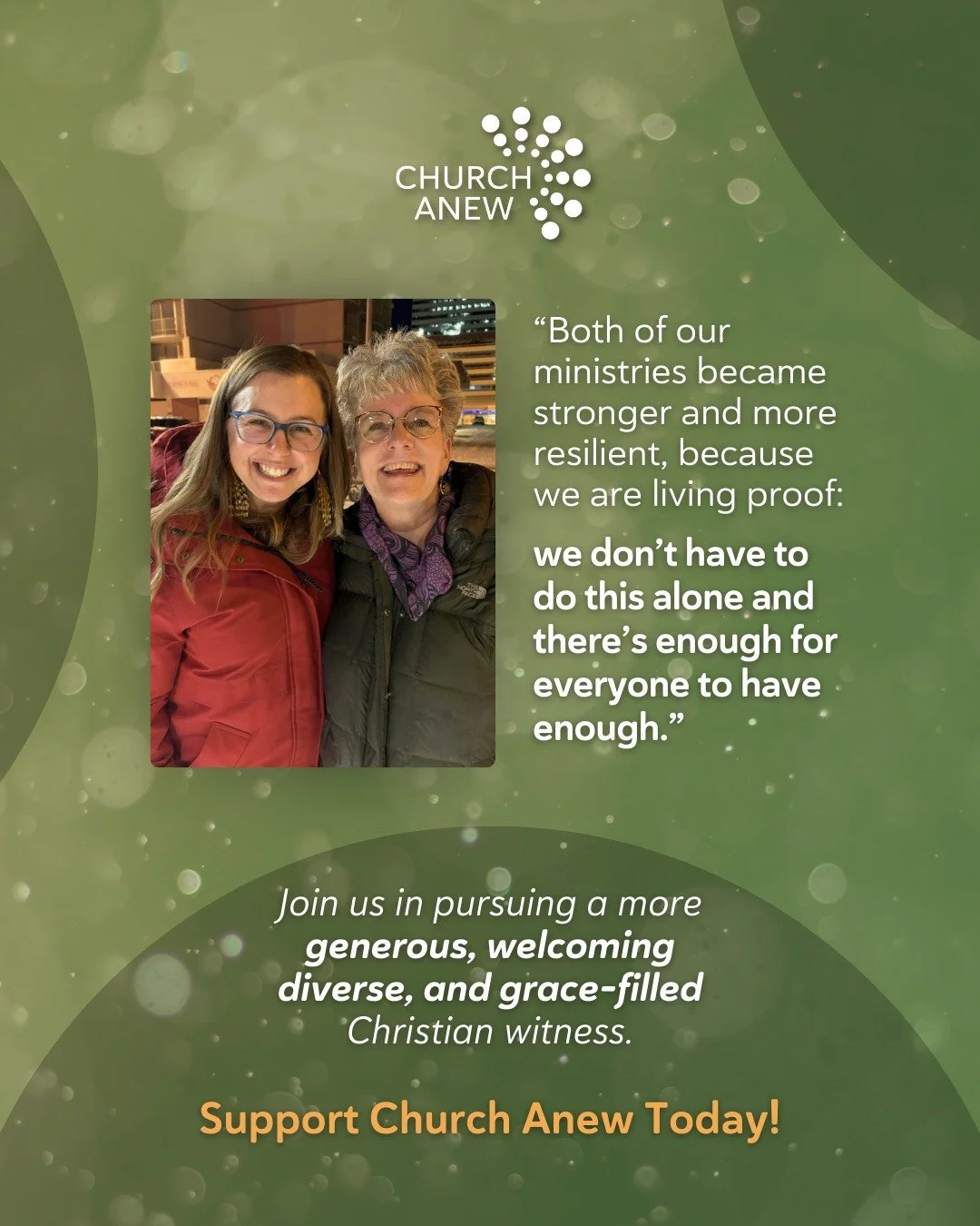 We're grateful for the leaders and congregations who have become rooted and intertwined in the ministry of Church Anew. We're better together! Would you consider sharing your support? https://secure.qgiv.com/for/churchanew