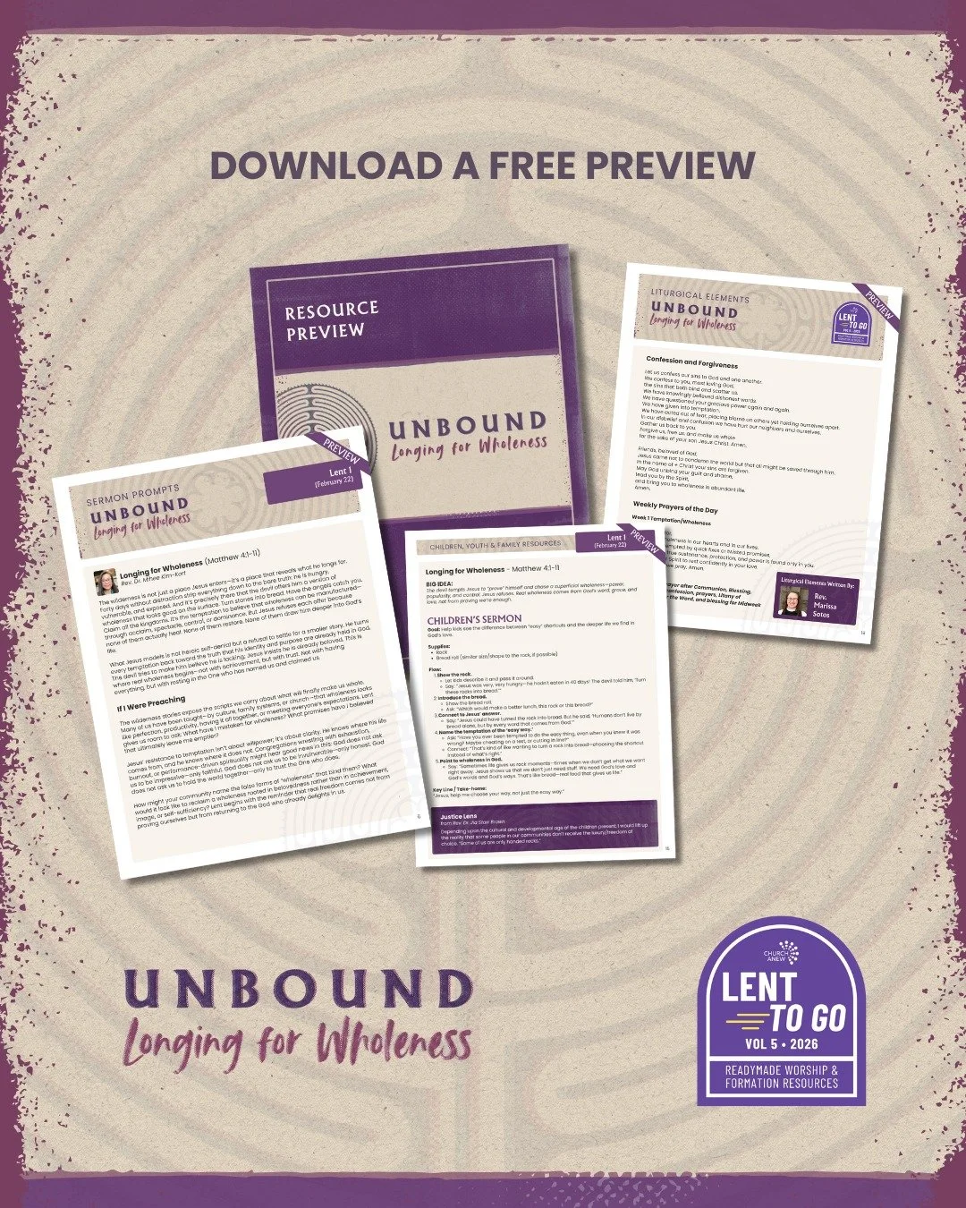 Do you think the perfect Lenten worship and discipleship resource doesn't exist? Think again! We've got a thoughtful, compelling, theologically solid, and readymade resource ready for you to use! Preview the first week of all the content from Unbound
