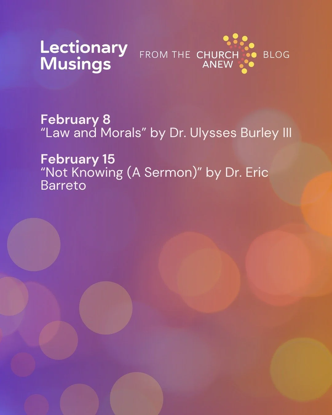 We offer a short list from our blog that can help you think through preaching the lectionary over the coming weeks.