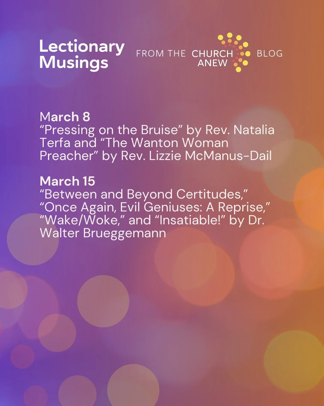 We offer a short list from our blog that can help you think through preaching the lectionary over the coming weeks. Read more at the link in our bio!