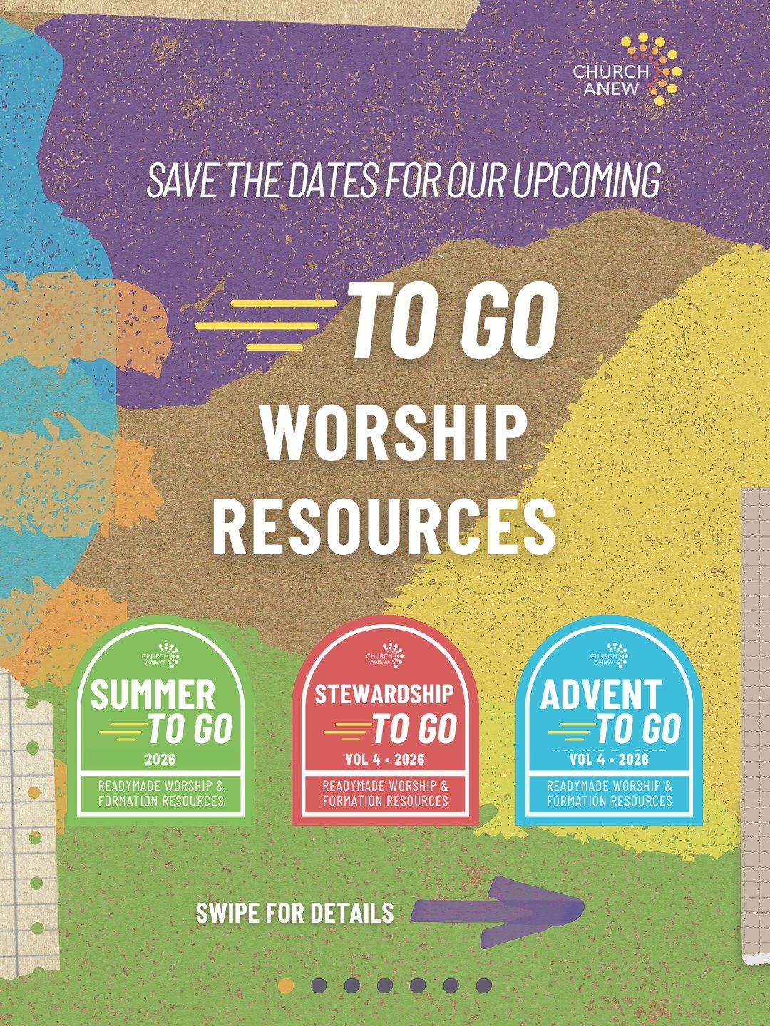 Take a look at our upcoming To Go resources! We've got a fun next few months planned! Which series are you most excited for? https://resources.churchanew.org/