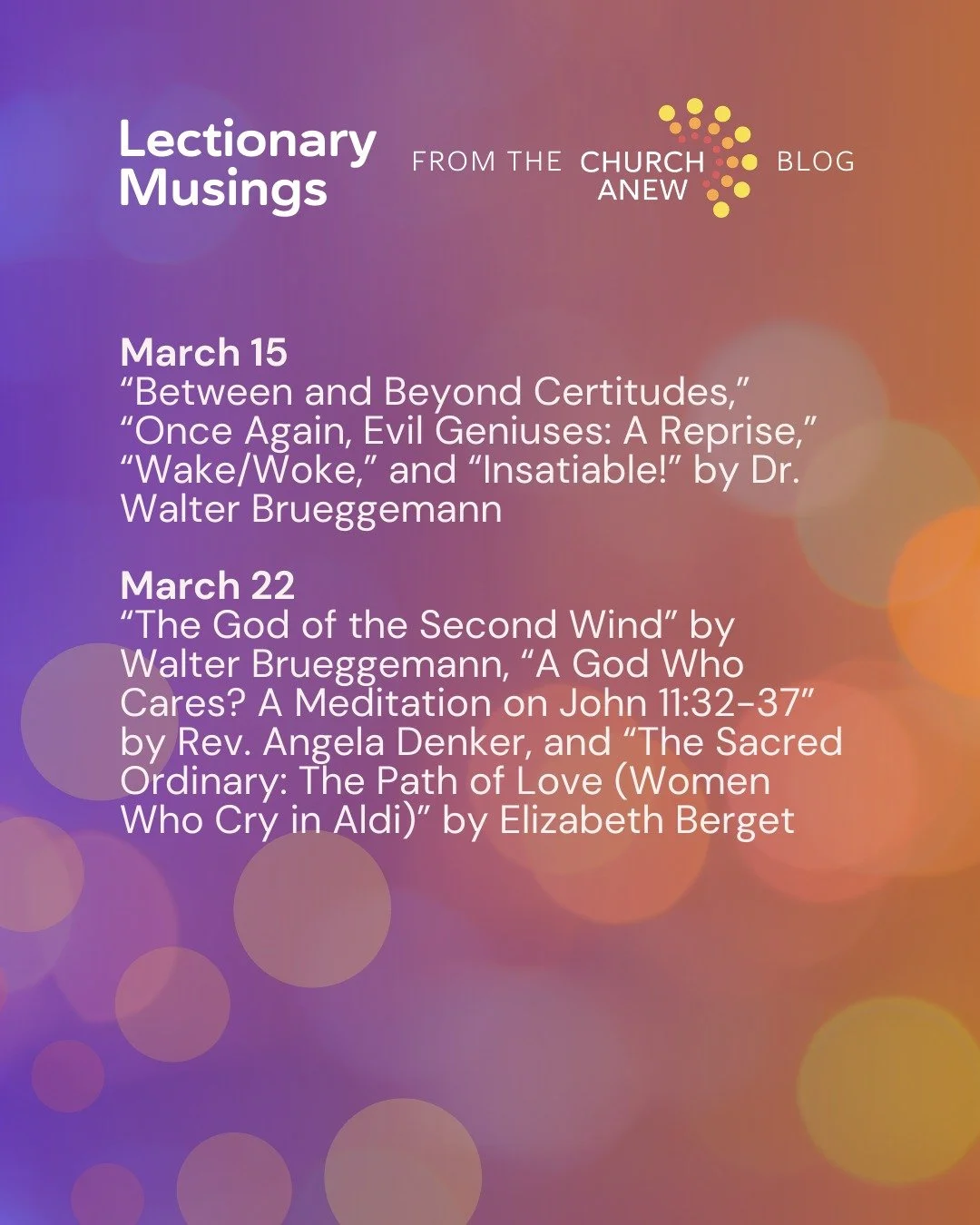 We offer a short list from our blog that can help you think through preaching the lectionary over the coming weeks. Read more at the link in our bio!