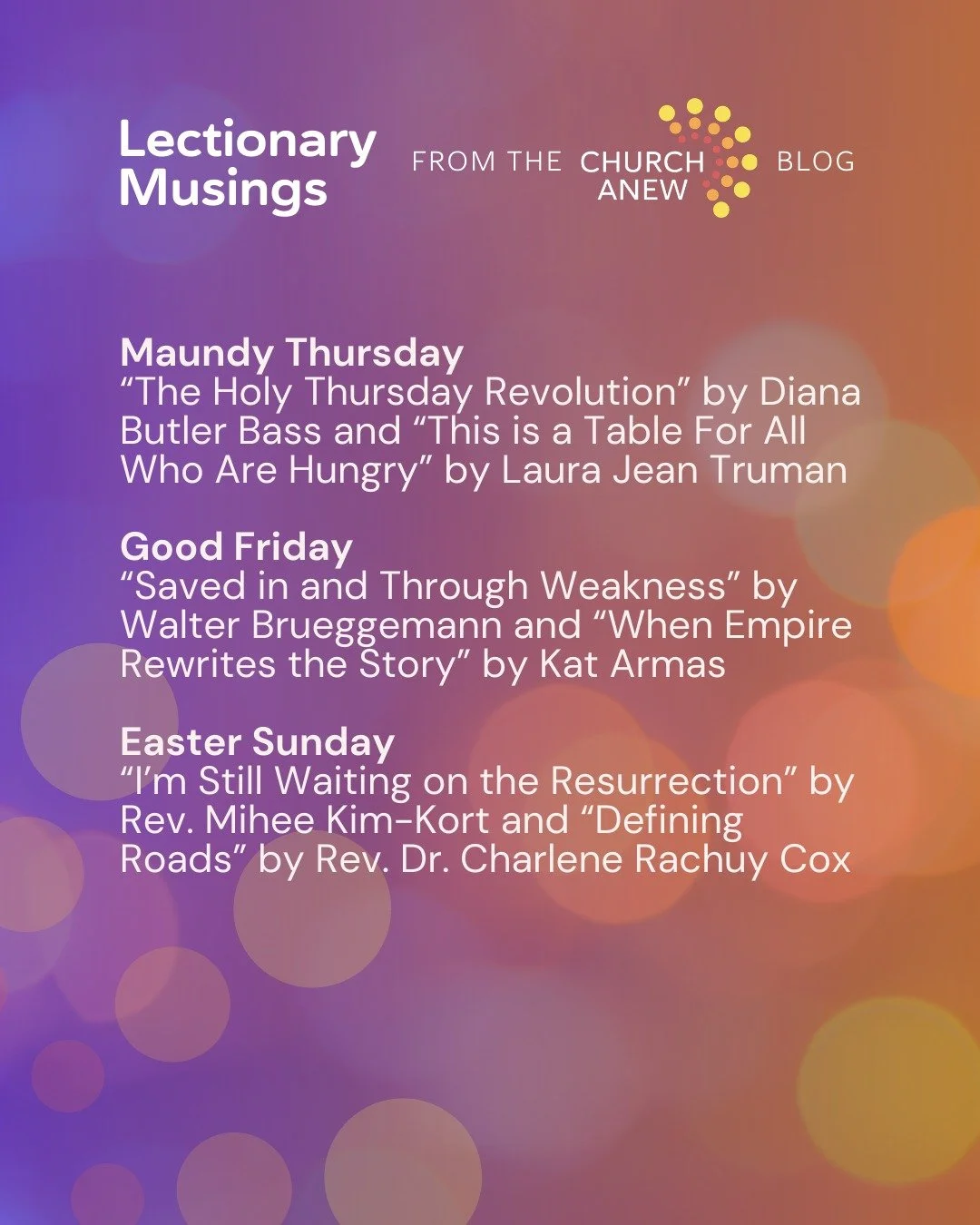 We offer a short list from our blog that can help you think through preaching on Maundy Thursday, Good Friday, and Easter Sunday. Read the full article at the link in our bio!