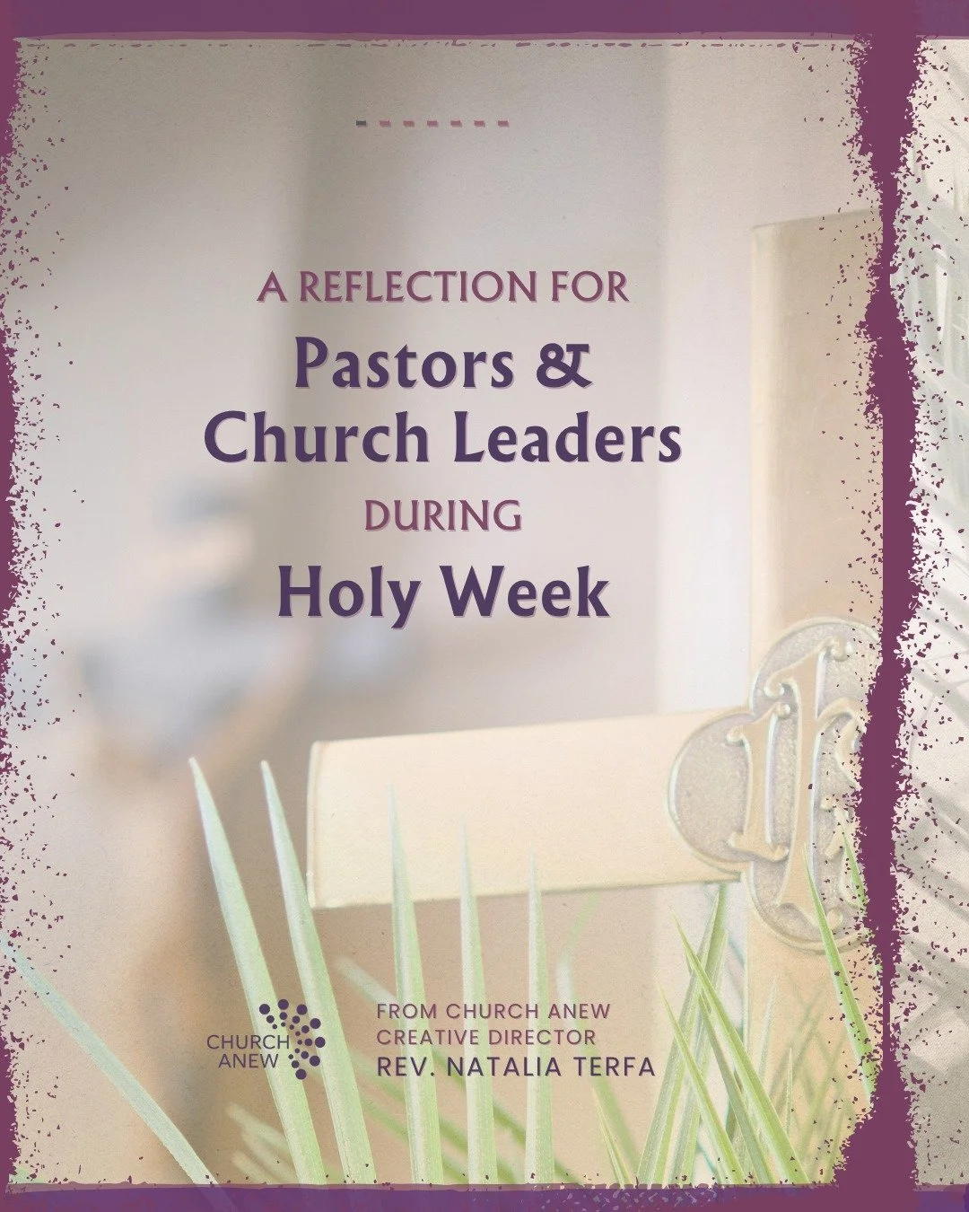 Here's a quick note of gratitude and encouragement as you begin this marathon of a ministry week.