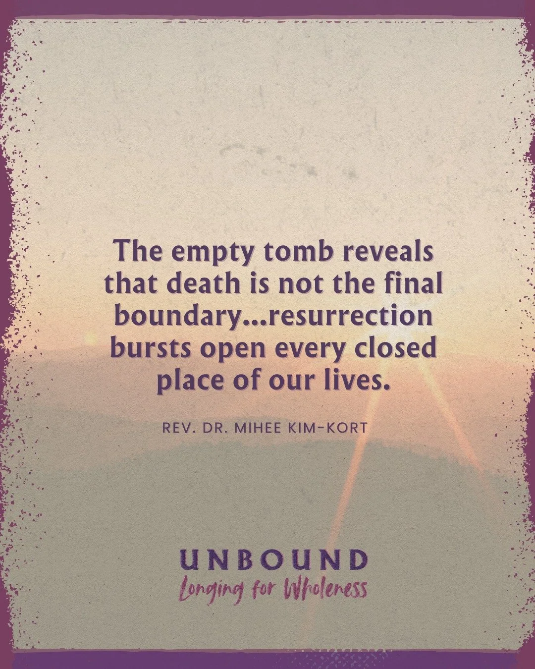 Easter is the promise that despair does not have the last word and that death is not a dead end. Today, we celebrate a wholeness that is bigger than our imagination and a life that cannot be contained by any tomb.
#Easter #Unbound #NewLife #ChurchAne