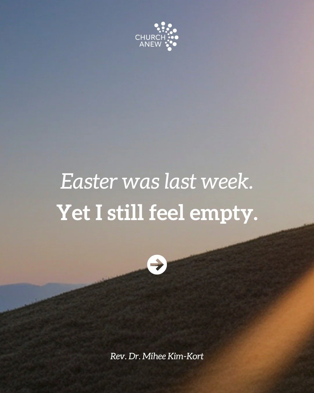 What do you do when the joy of Easter is missing something this year? 

Rev. Dr. Mihee Kim-Kort wrestles with that reality in a piece from our archives, I'm Still Waiting on the Resurrection. 

Scroll on for highlights and share this post!