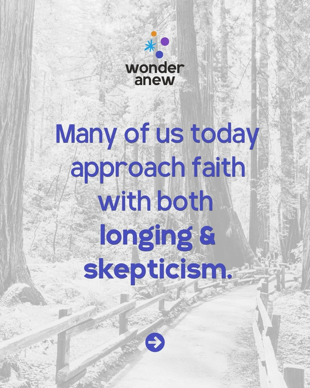 If you approach faith with both longing and skepticism, you&rsquo;re not alone! We&rsquo;re creating a community resource just for you. 🎉 Creative director Natalia Terfa and blog editor Emmy Kegler are excited to share the launch of Wonder Anew, a n