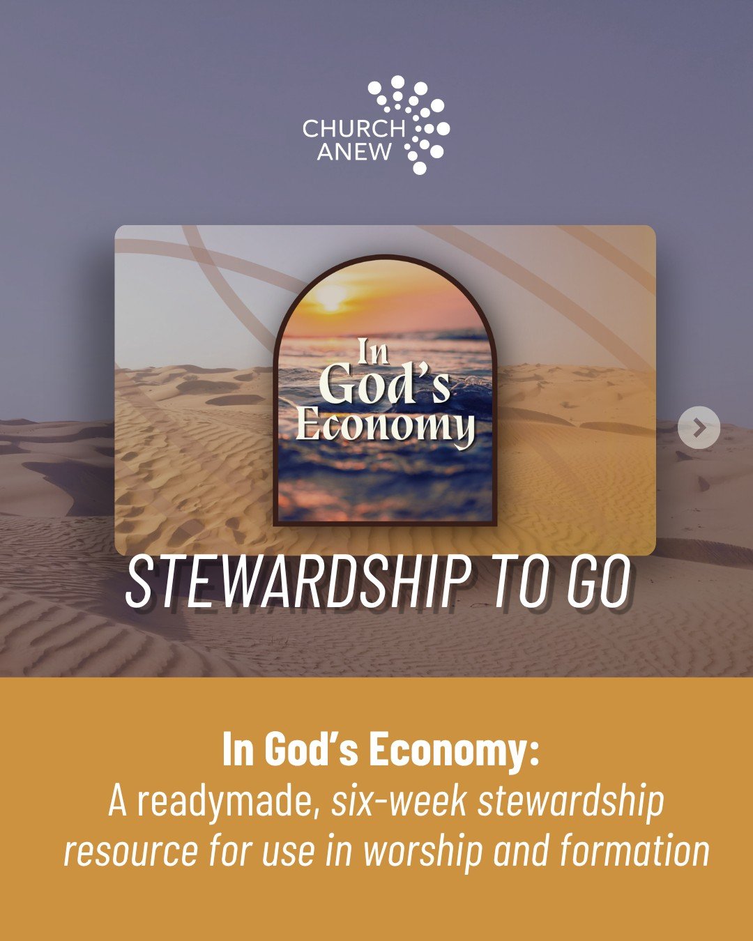 Explore stewardship In God's Economy with our latest worship and formation resource! Comment "economy" to learn more. 👀💸