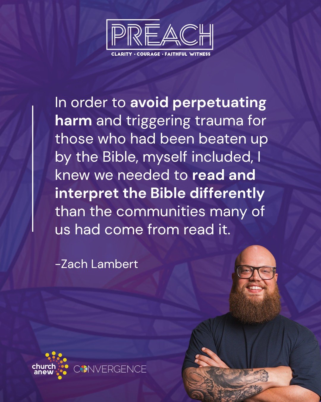 We&rsquo;re fortunate to welcome the knowledge, perspective, and compassion of Rev. Zach Lambert as part of our 2026 Preach Conference. 

Join us in Minneapolis or online. Comment "PREACH" for a link to learn more and register.

More about 