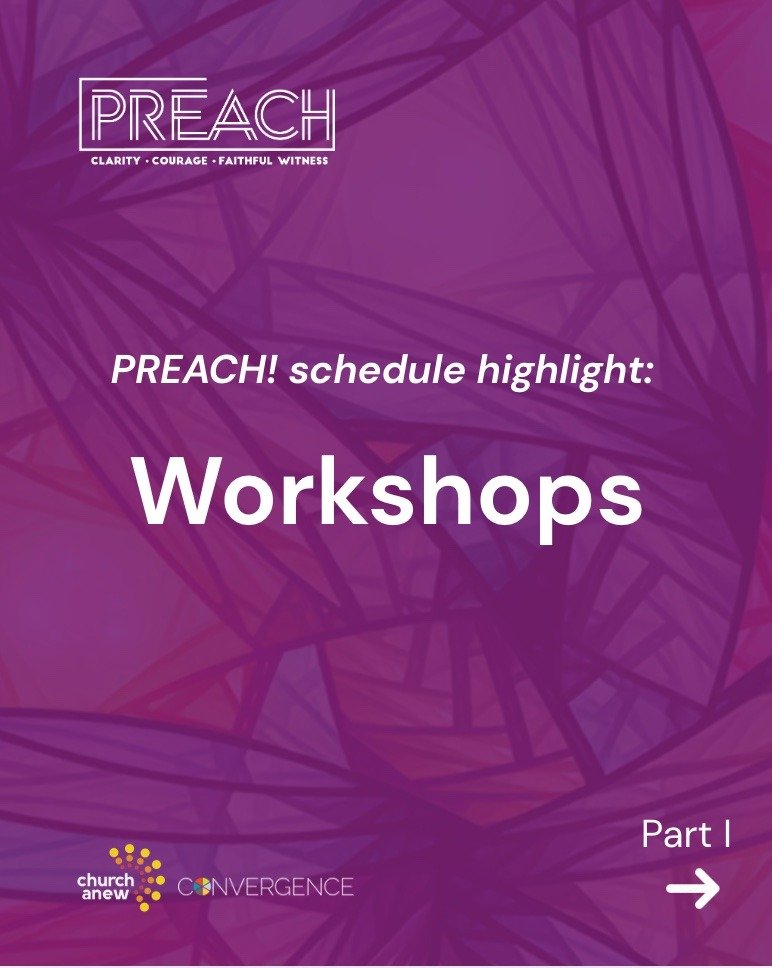 Outside of the main stage speakers, our PREACH! workshops were created to offer an intimate setting and allow you to dive deeper into something that really intrigues you, or something you really need in this moment.  From improv to children's sermons