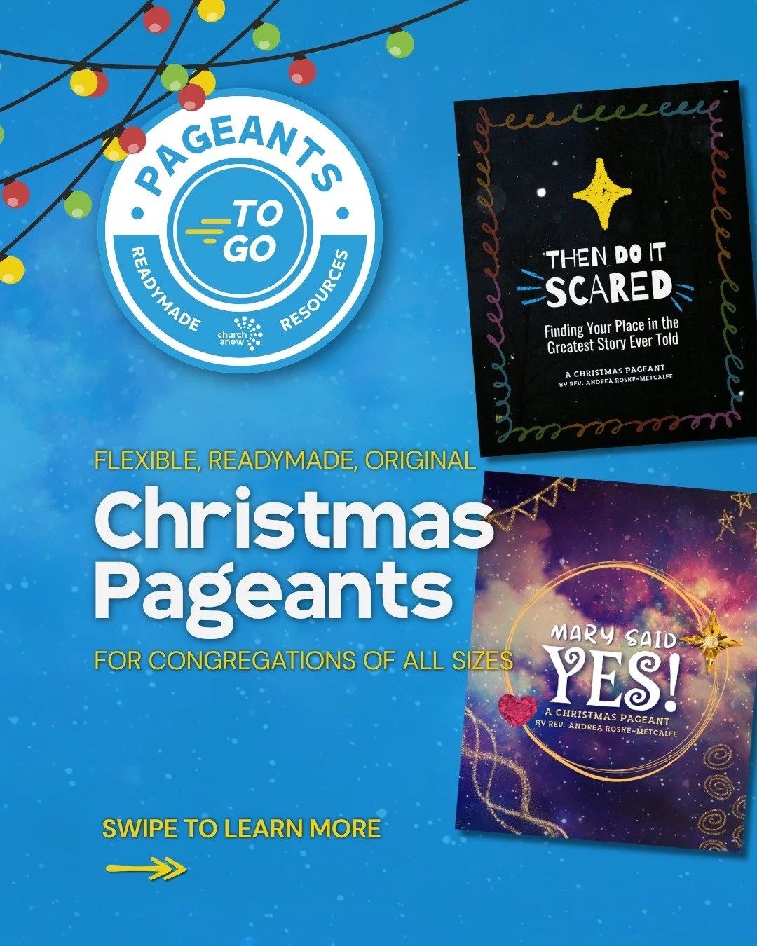 We've got a new addition to the family...a brand new Christmas Pageant! Comment "pageant" to get a link to preview Act 1 for Then Do It Scared (or check out our other pageant, Mary Said YES!)