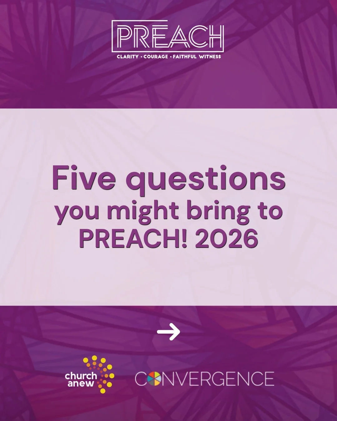 We can't promise all the answers. We can promise a room where all the questions are welcome.

There's still time to join us in Minneapolis or online. Comment "PREACH" for a link to learn more and register.
