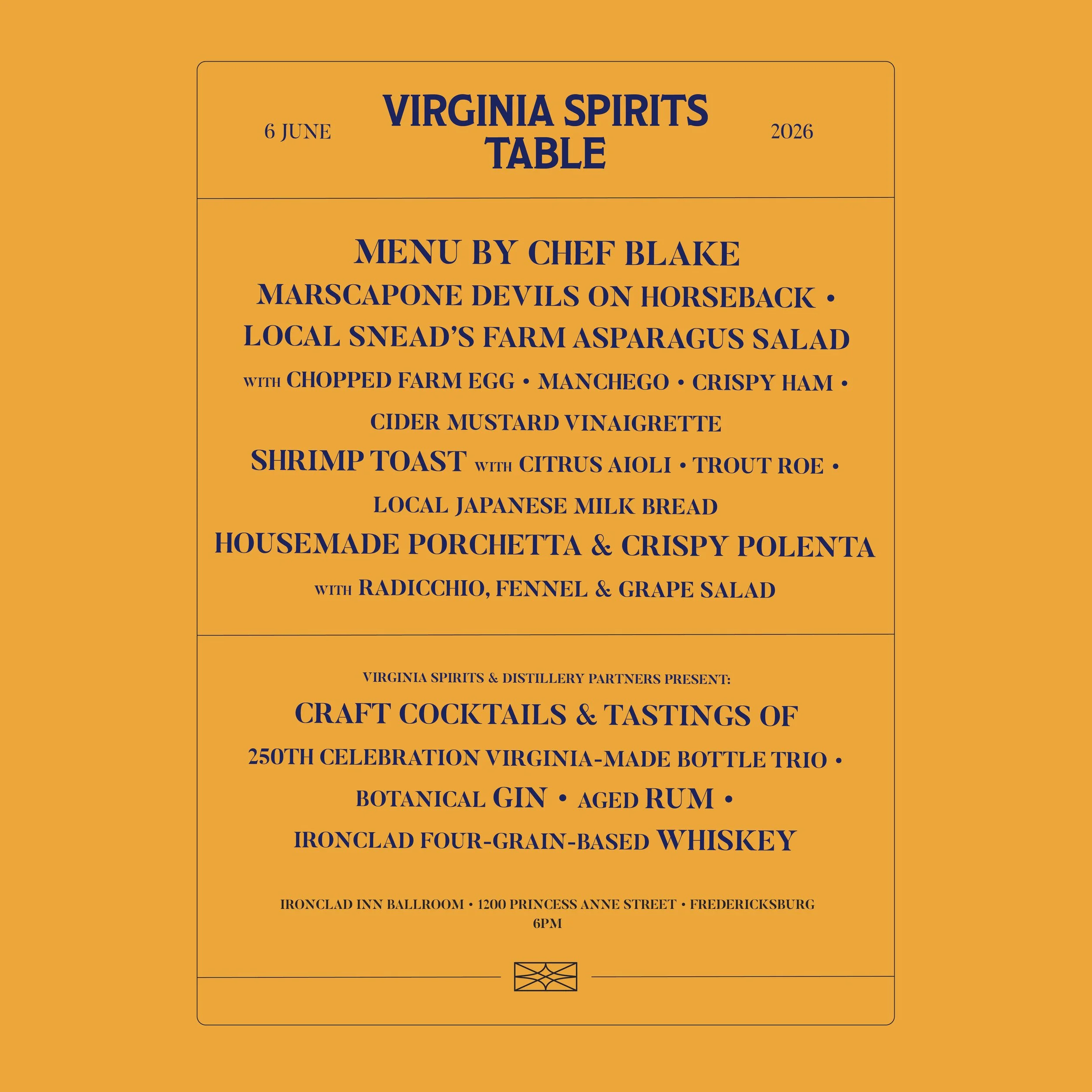 The Virginia Spirits Table