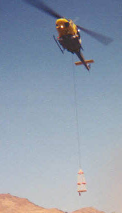 Diver's view of the Billy Pugh as is comes into position for a pick-up.
