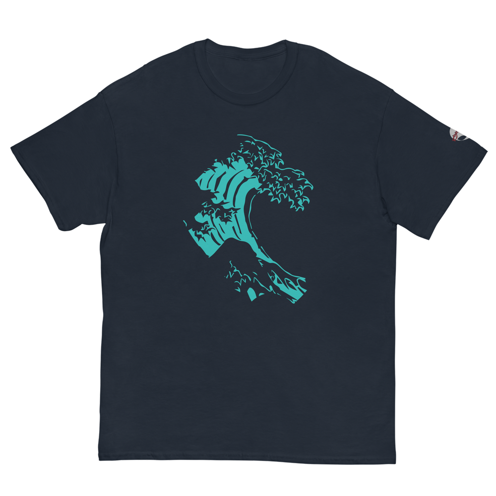 Turquoise Wave Tee — Black Watr