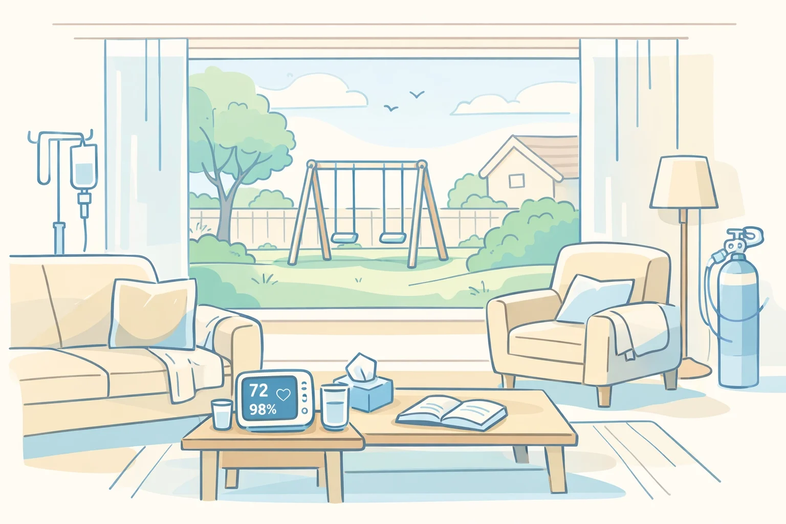 Family-centered medically complex children's home in Florida with medical equipment and play area