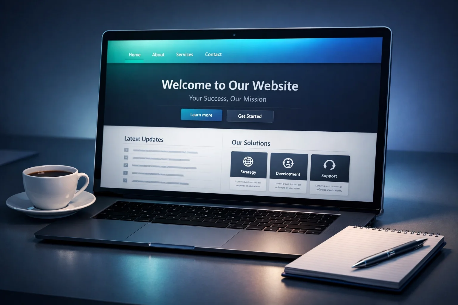 Therapy practice website showing announcement bar for after-hours availability