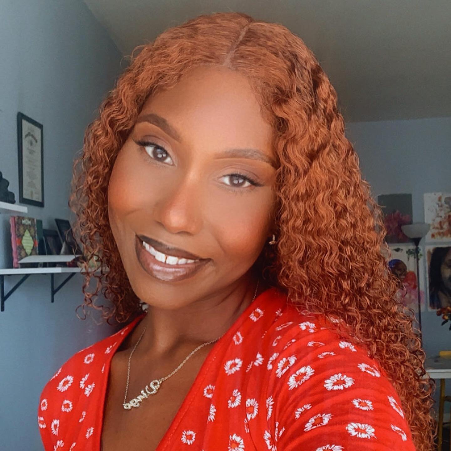 Softness looks good on me. 
-
-
-
-
-
-
-
#jade#blackcreatives#blackgraphicdesigner#facecard#healer#vulnerability#blackwoman#redhair#444#explore#smile#floral#rootchakra#love#womanist#beautiful#blackwomenintech#blackwomeninbusiness#virgo#goddessenergy