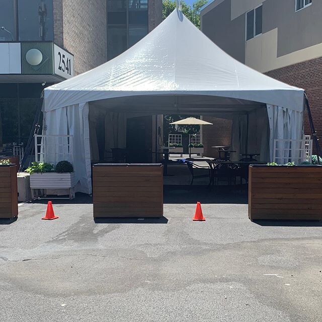 Well, it&rsquo;s not decorated yet... but our tent is up! Patio reservations open for tomorrow... see you this week ☔️ or ☀️ @mccarthyevents #alfresco #rochesterny #patio #tentlife #outdoordining #6ftapart #newhome