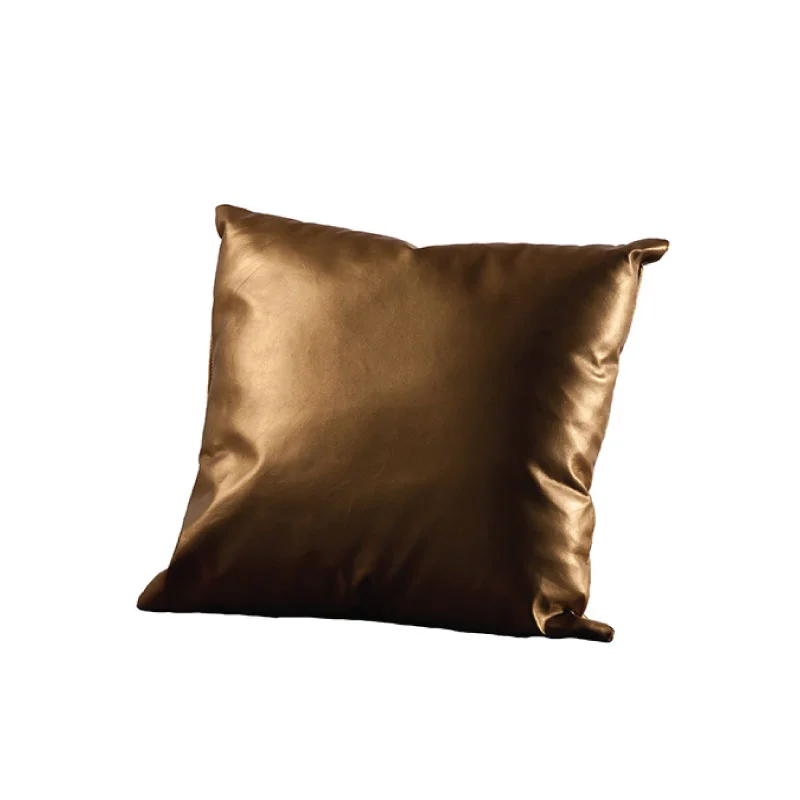 GOLD MATTE PILLOW 16"l x 16"h