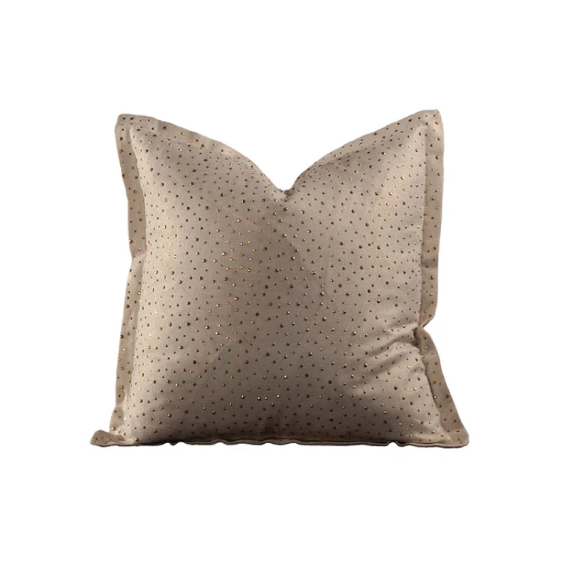 WHITE & GOLD SHIMMER PILLOW 20"l x 20"h