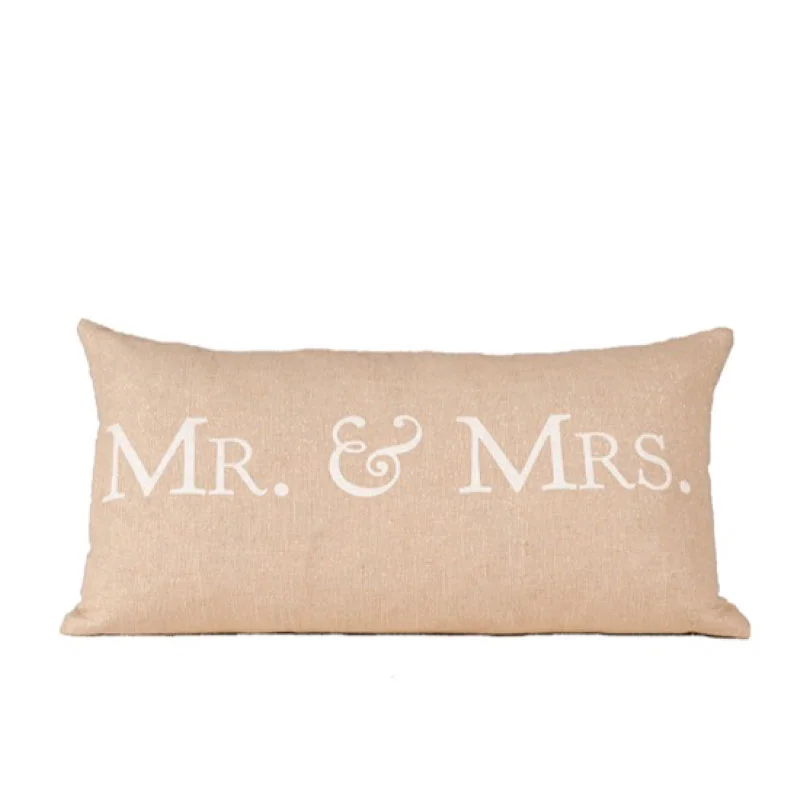 MR & MRS ACCENT PILLOW 24"l x 14"h