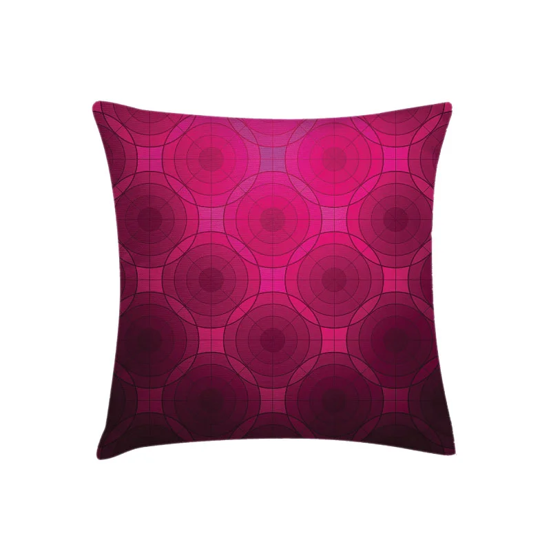 MAGENTA GEOMETRIC PILLOW 18l"x 18"h