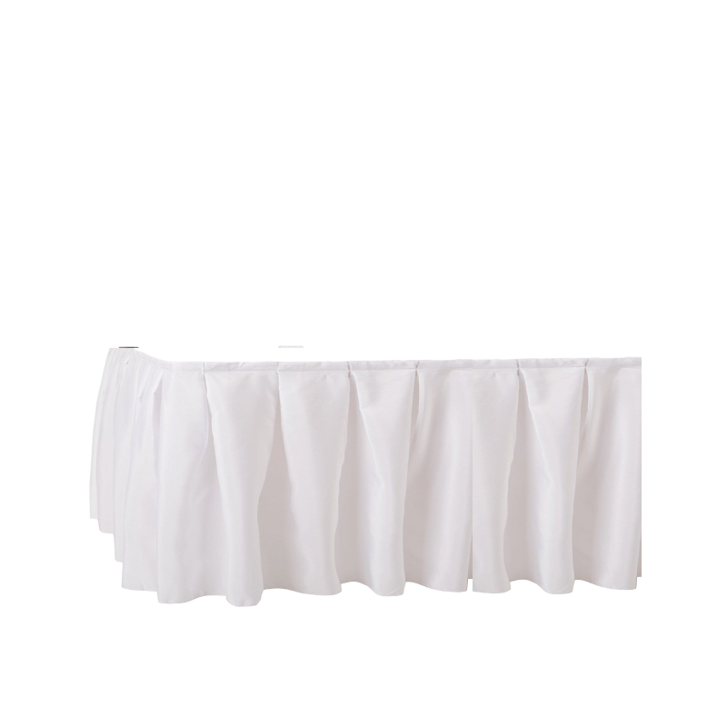 WHITE STAGE SKIRTING available in: 29"x17', 29"x21', 47"x7', 47"x9', 47"x17', 47"x21'