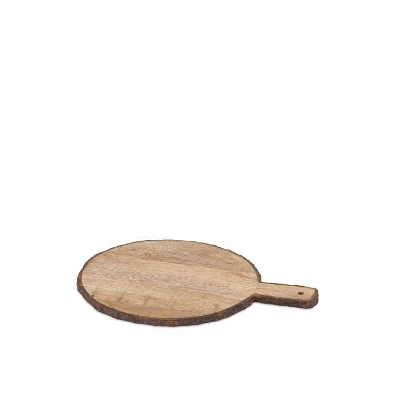 WOOD BARK ROUND CHEESE TRAY available in: 16.25”