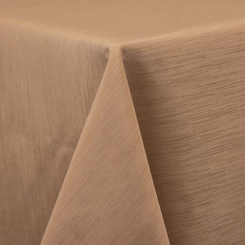 CAMEL MAJESTIC LINEN available in: 20"x20" square napkin, 108" round, 120" round, 132" round, 90"x132" long, 90"x156" long, 12” x 108” long runner