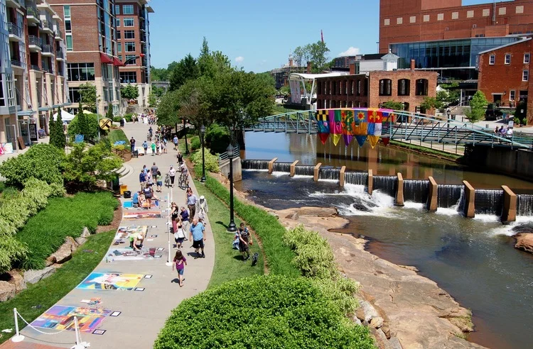Art Crossing at RiverPlace & Swamp Rabbit Trail Connection 1 minute walk from your apartment